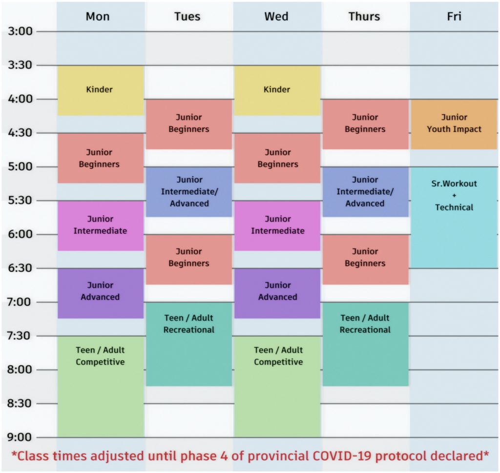 Schedule Abbotsford Judo Club